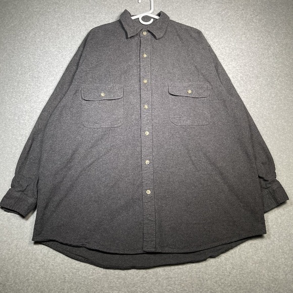Moose Creek Shirt Men's 2XL Charcoal Gray 100% Cotton Heavyweight Felt Button Up - Picture 1 of 6